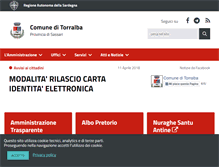 Tablet Screenshot of comune.torralba.ss.it
